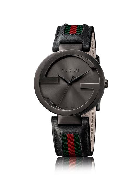 gucci interlocking g black pvd watch